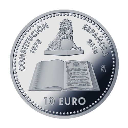 40º Aniversario Constitución española 10 Euro plata España 2018
