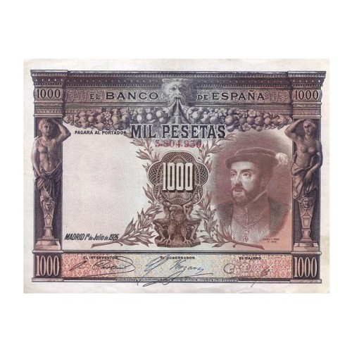 Billete España 1000 Pesetas 1925 Carlos V