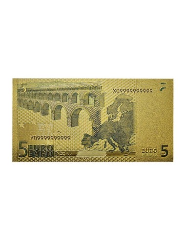 Billete 5 Euro oro reverso