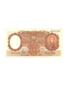 Billete Argentina 1969 100 Pesos