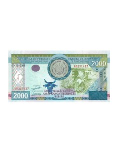 Billete Burundi 2008 2000 Francos