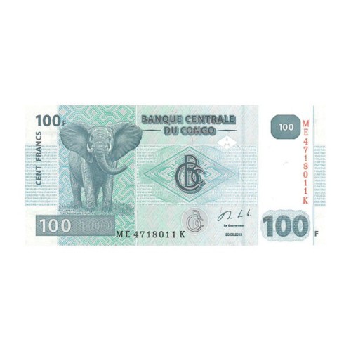 Billete Congo 2013 100 Francos
