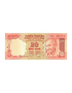 Billete India 2012 20 Rupias