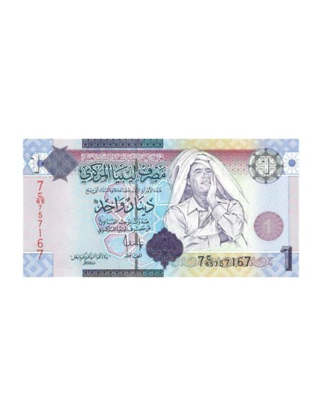 Billete Libia 2009 1 Dínar