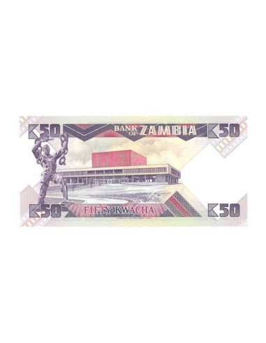 Billete Zambia 1986 50 Kuacha