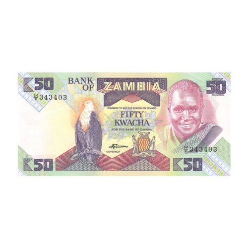 Billete Zambia 1986 50 Kuacha