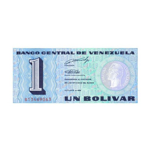 Billete Venezuela 1989 1 Bolívar