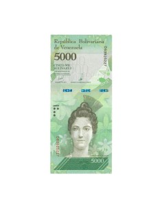 Billete Venezuela 2017 5000 Bolívares