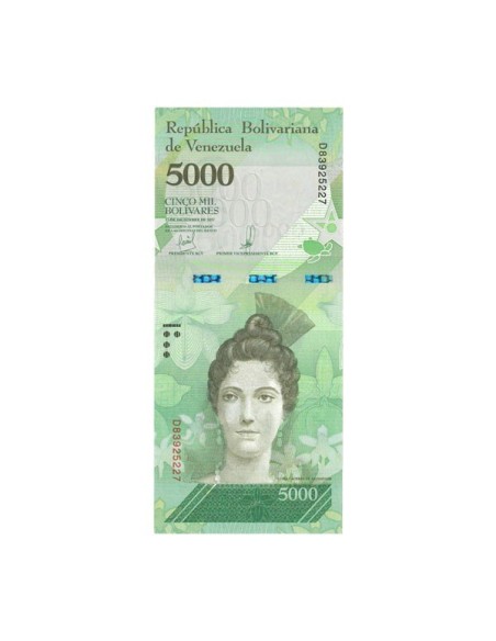 Billete Venezuela 2017 5000 Bolívares