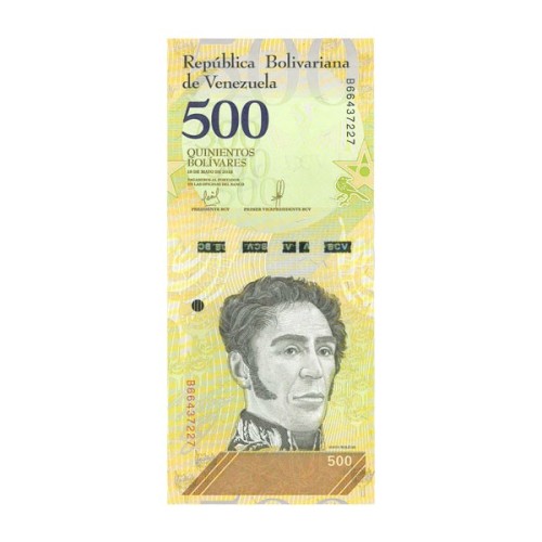 Billete Venezuela 2018 500 Bolívares