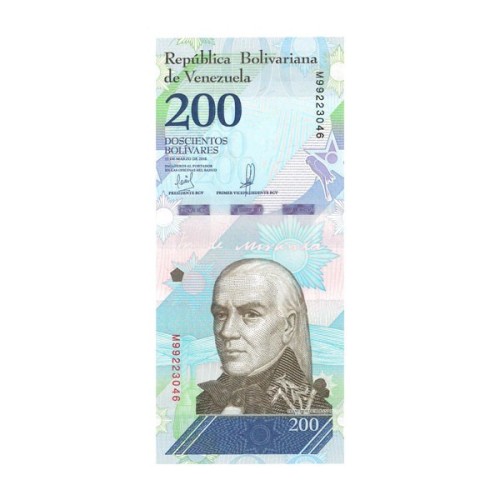 Billete Venezuela 2018 200 Bolívares