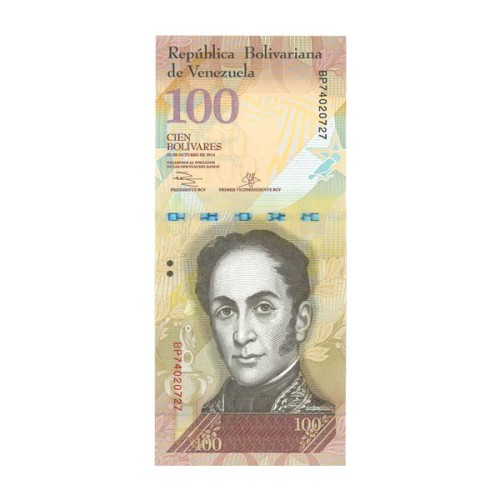 Billete Venezuela 2013 100 Bolívares