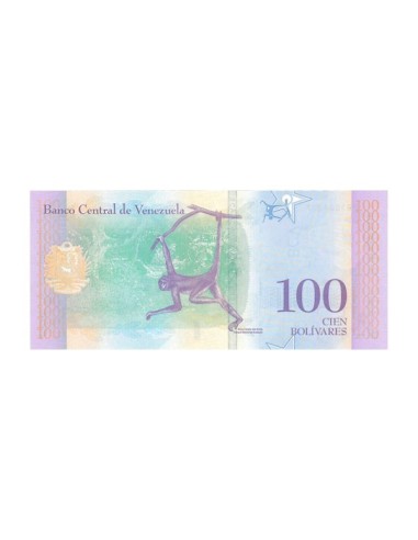 Billete Venezuela 2018 100 Bolívares