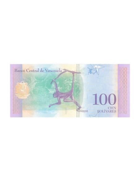 Billete Venezuela 2018 100 Bolívares