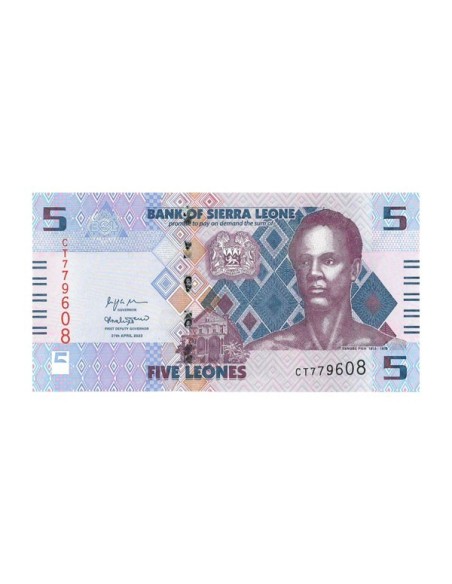 Billete Sierra Leona 2022 5 Leone