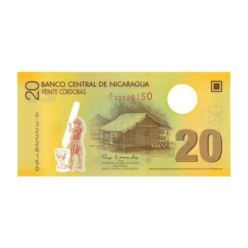 Billete Nicaragua 2007 20 Córdobas