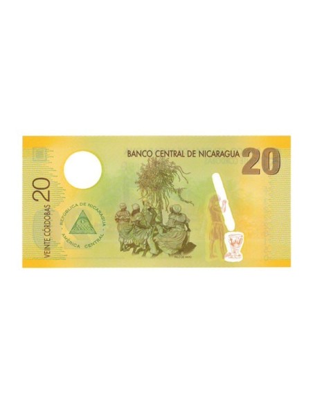 Billete Nicaragua 2007 20 Córdobas