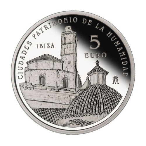 Ibiza. Patrimonio Humanidad España 2015 Moneda 5 Euro Plata