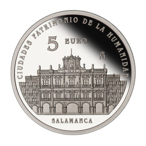 Salamanca. Patrimonio Humanidad España 2015 Moneda 5 Euro Plata
