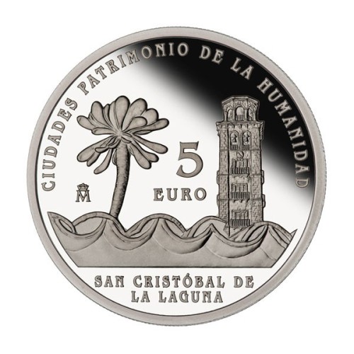 San Cristóbal de la Laguna. Patrimonio Humanidad España 2015 Moneda 5 Euro Plata