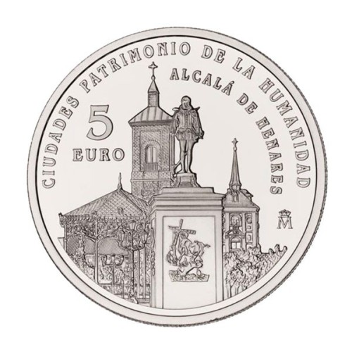 Alcalá de Henares. Patrimonio Humanidad España 2014 Moneda 5 Euro Plata
