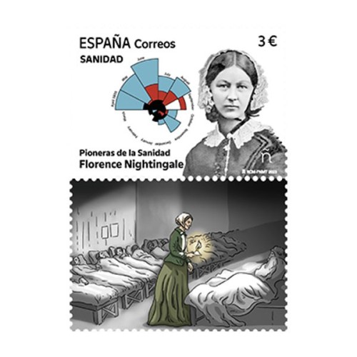 España 2023 Florence Nightingale Sello correo