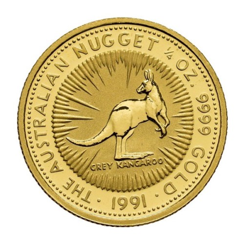 Moneda Oro 25 dólares canguro Australia 1/4 Onza