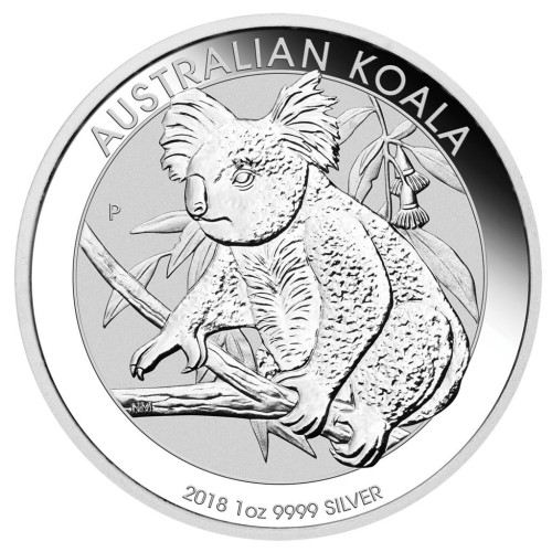 Moneda Koala 2018 1 Onza Plata Australia Anverso