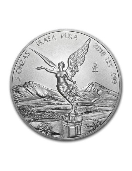 Moneda Onza Plata Libertad Mexica 2016
