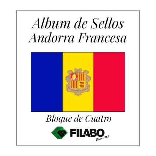 Suplemento de Sellos Andorra Francesa Bloque de Cuatro