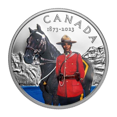 Moneda 20 dólares Policía Montada Canadá 2023 Plata
