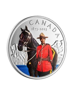 Moneda 20 dólares Policía Montada Canadá 2023 Plata Borde