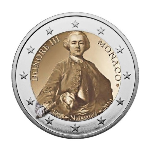 Moneda 2 Euro Mónaco 2020 Príncipe Honoré Proof
