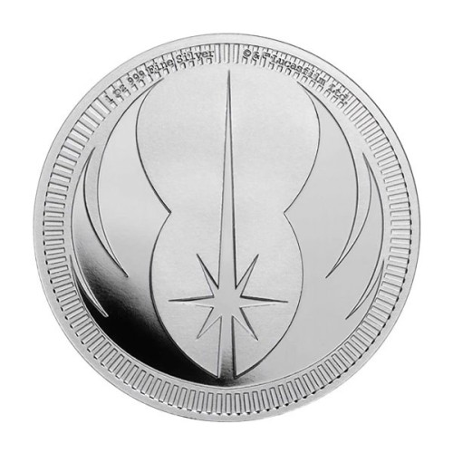Moneda 1 Onza Plata Orden Jedi Cresta 2023 Niue