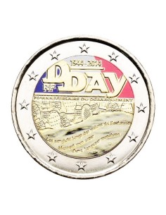 Desembarco de Normandía Día-D Francia 2014 2 Euro color