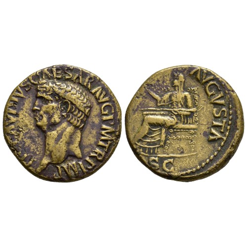 Moneda Dupondio Claudio I 41 -54 a. C Roma