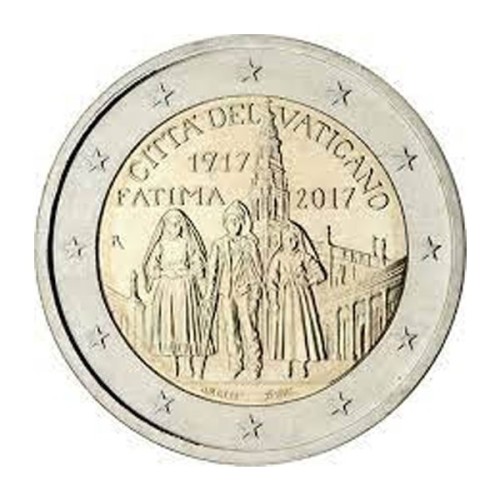 Virgen de Fátima Vaticano 2017 Moneda 2 Euro