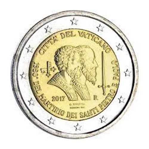 San Pedro y San Pablo Vaticano 2017 Moneda 2 Euro
