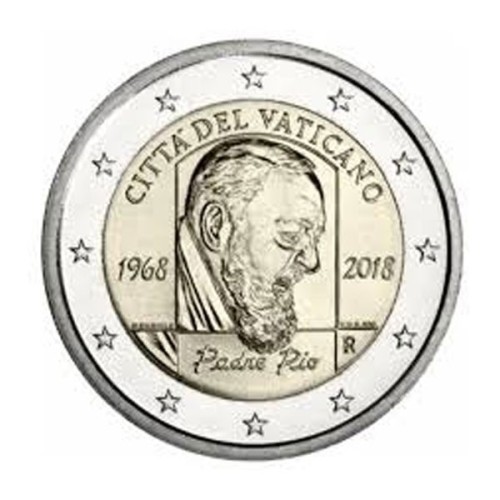 Padre Pío Vaticano 2018 Moneda 2 Euro