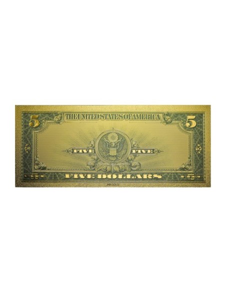 Billete 5 dólares Abraham Lincoln 1923 Reverso