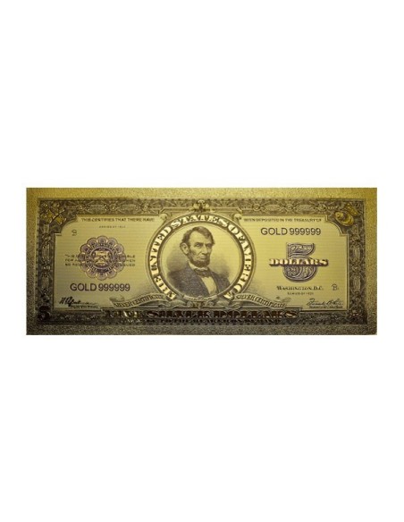 Billete 5 dólares Abraham Lincoln 1923 Anverso