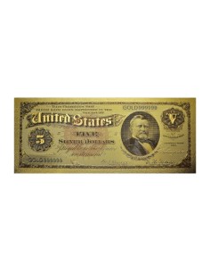 Billete 5 dólares Estados Unidos Ulysses S. Grant Oro Anverso