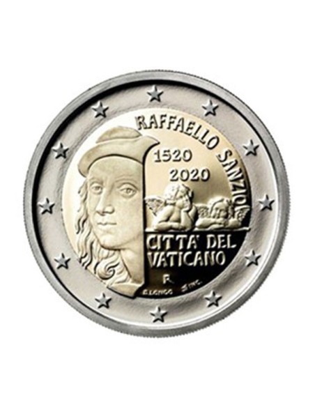 Rafaello Sanzio Vaticano 2020 Moneda 2 Euro Proof