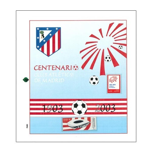 Centenario Atlético de Madrid Colección sellos y hojas