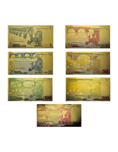 Colección Billetes del Euro en Oro Reverso