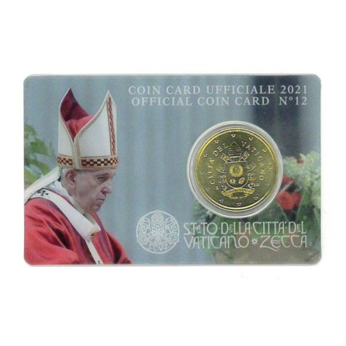 Coincard nº12 Vaticano 2021 Moneda 50 céntimos