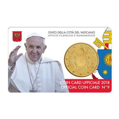 Coincard nº 9 Vaticano 2018 Moneda 50 céntimos
