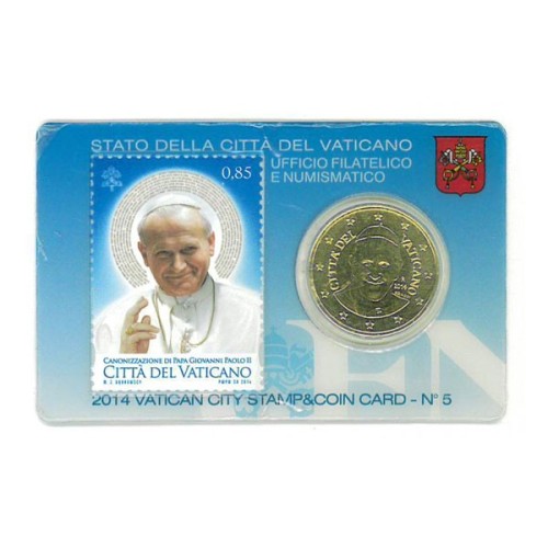 Coincard nº 5 Vaticano 2014 Moneda 50 céntimos
