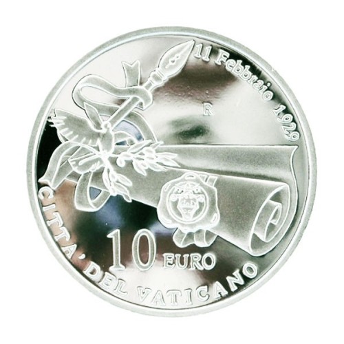 Fundación Estado Vaticano 2009 Moneda 10 Euro Plata Proof