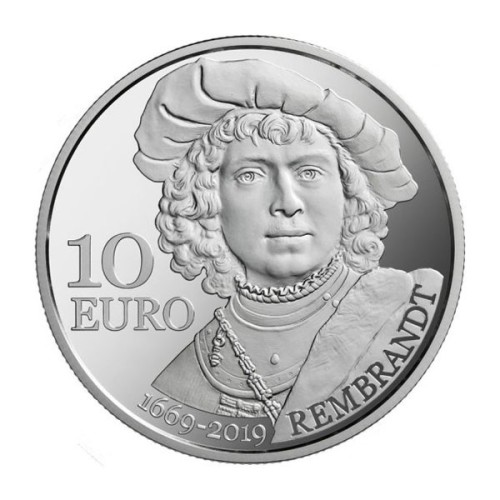 Rembrandt San Marino 2019 Moneda 10 Euro Plata Proof